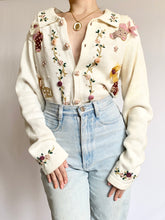 Load image into Gallery viewer, Shabby Chic Holiday Stockings Cardigan Sweater