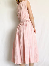 Load image into Gallery viewer, Pink Pinstripe 1950s Party Dress (XS)