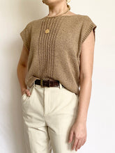 Load image into Gallery viewer, Beige Silk Blend 90s Sweater Vest (S)