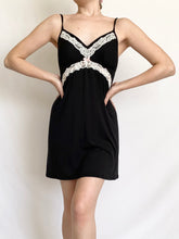 Load image into Gallery viewer, Lace Trim Victoria's Secret Soft Black Nightie (S)