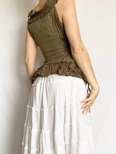 Load image into Gallery viewer, Evergreen Ruffle Corset Blouse (S)