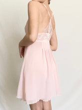 Load image into Gallery viewer, Pink Victoria's Secret Chiffon Babydoll Slip Dress (XS)