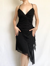 Load image into Gallery viewer, Black Magic Asymmetrical Evening Dress (S)