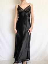 Load image into Gallery viewer, Onyx 90s Victoria’s Secret Pure Silk Beaded Slip Dress (XS-S)