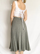 Load image into Gallery viewer, Ash Grey 1960s Pleated Skirt (XXS-XS)