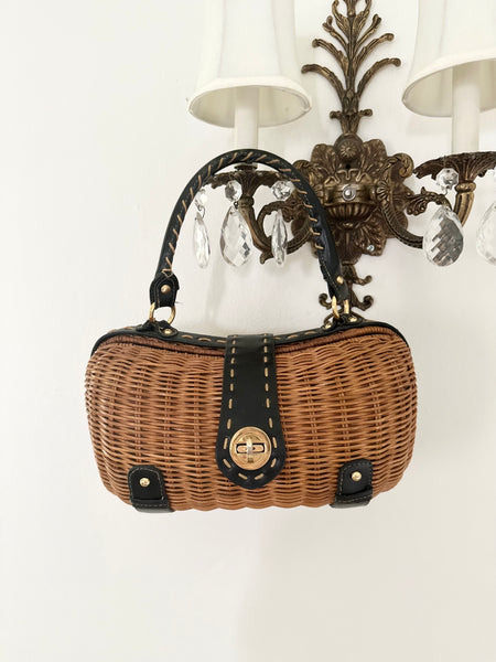 Vintage Basket Handbag Purse