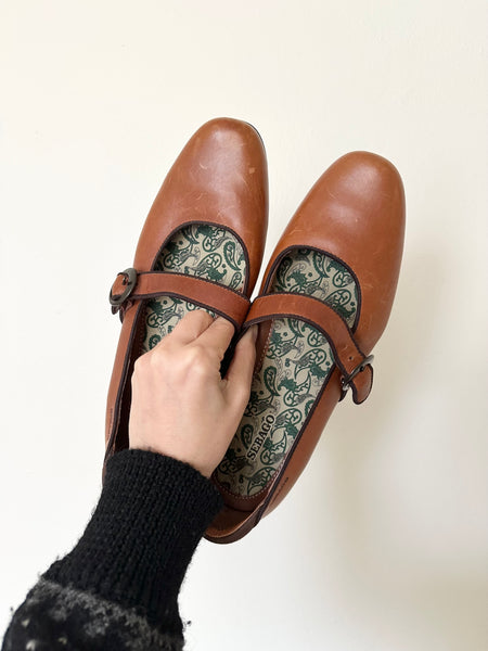 Brown Leather Mary Janes (8)