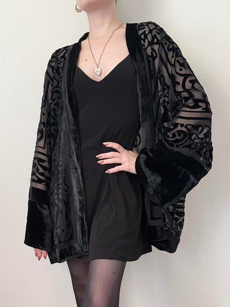 Witchy Burn Out Velvet Kimono (L)
