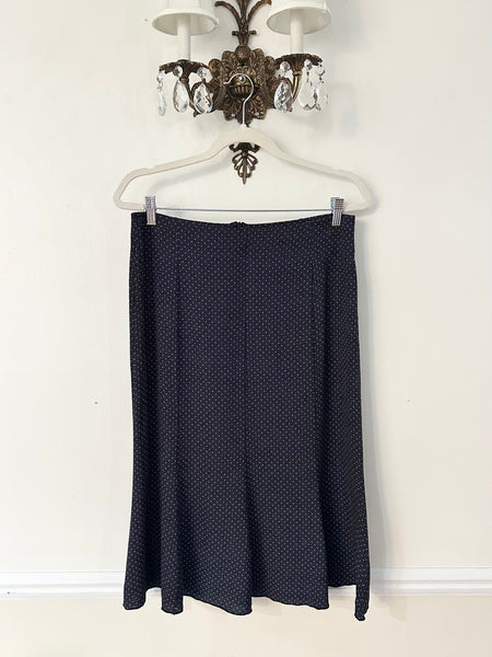 Vintage Italian Black Swiss Dot Skirt (M)