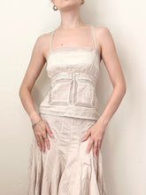 Load image into Gallery viewer, Dainty Cream Vintage Style Pink Ribbon Lace Cotton Camisole (XS/S)
