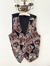 Load image into Gallery viewer, Rare 90s Vintage Romance Novel Tapestry Vest (S/M)
