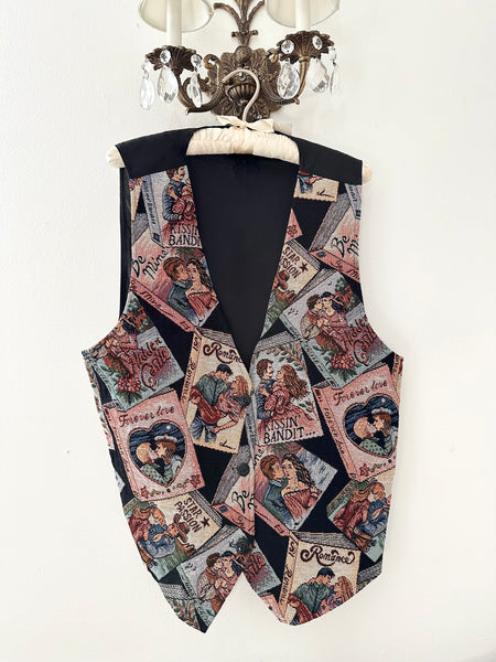 Rare 90s Vintage Romance Novel Tapestry Vest (S/M)