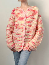 Load image into Gallery viewer, 60s Sunset Hand Knit Italian Cardigan Sweater (M)
