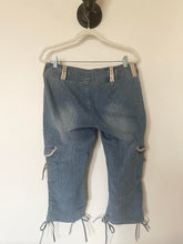 Load image into Gallery viewer, Ballet Baby Low Rise Cargo Denim Bow Capris (34”)
