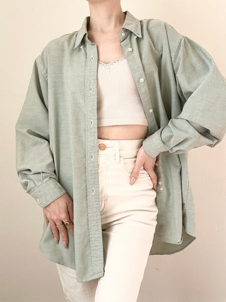 Sage Green Vintage L.L. Bean Button Up Shirt (L)