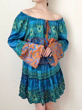 Load image into Gallery viewer, Y2K 2000s Colorful Pure Silk Tunic Blouse/ Dress (XS)
