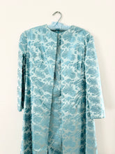 Load image into Gallery viewer, Tiffany Blue Satin 1960s Hand Made Dress &amp; Matching Robe (M/L)
