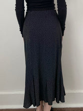 Load image into Gallery viewer, Vintage Italian Black Swiss Dot Skirt (M)
