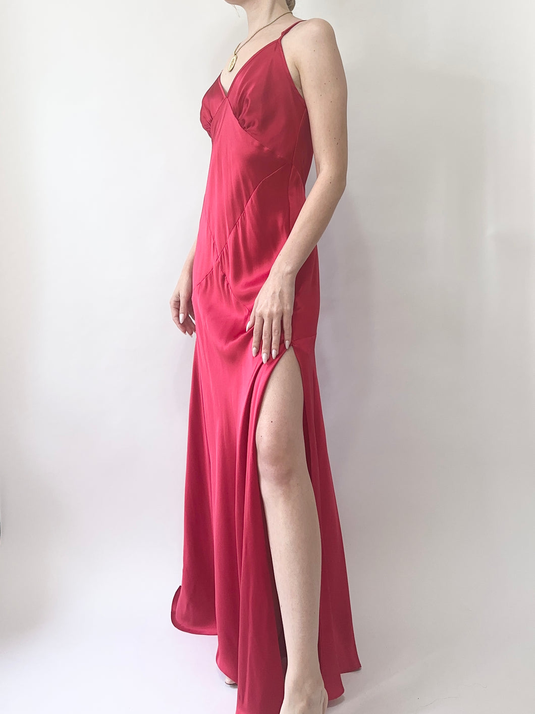 Victoria’s Secret Red Pure Silk Slip Gown (XS)