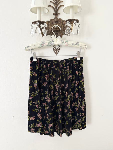 Vintage Floral 90s Mini Skirt (S/M)