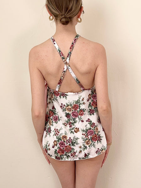 Silky Roses Mauve Bow Babydoll Cami (S)