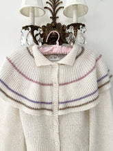 Load image into Gallery viewer, Vintage Peter Pan Bib Ruffle Collar Cardigan Sweater
