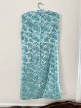 Load image into Gallery viewer, Tiffany Blue Satin 1960s Hand Made Dress &amp; Matching Robe (M/L)
