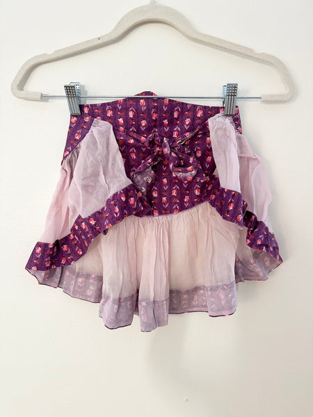 Vintage 1950s Purple Tulip Apron