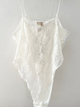 Load image into Gallery viewer, Vintage Victoria’s Secret Gold Label Ivory Lace 1980s Bodysuit Teddy Lingerie Piece (M)
