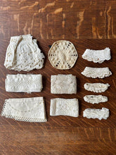 Load image into Gallery viewer, Antique Late Victorian and Edwardian Hand Made Lace Trim Scraps Bundle
