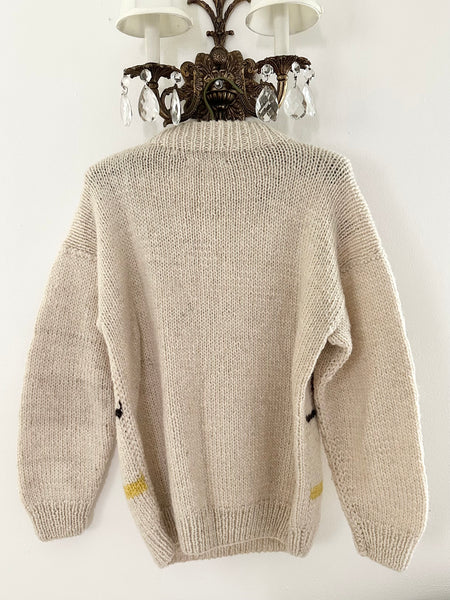 60s Hand Knit Wool Ecuadorian Sweater (M/L)