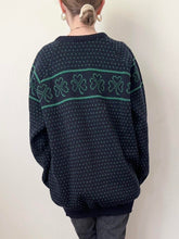 Load image into Gallery viewer, Lucky Shamrock Hand Knit Irish Sweater (L)
