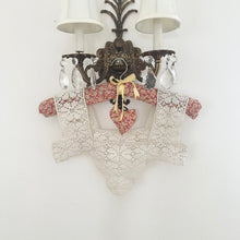 Load image into Gallery viewer, Antique Edwardian Crochet Floral Yoke Collar
