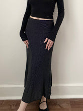 Load image into Gallery viewer, Vintage Italian Black Swiss Dot Skirt (M)

