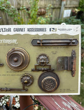 Load image into Gallery viewer, Vintage Antique Brass and Spanish Gold Mediterranean Cabinet Accessories Display Case
