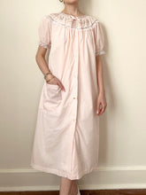 Load image into Gallery viewer, Vintage 70s Soft Pink Embroidered Bow Nightgown (S)
