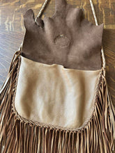 Load image into Gallery viewer, 70s Hand Made Leather Fringe Purse
