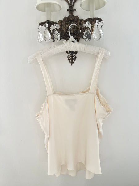 Pure Silk Cream Pearl Embellished Camisole (18W)