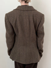 Load image into Gallery viewer, Vintage Wool Ralph Lauren Brown Plaid Blazer (8)
