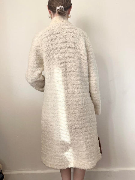 70s Wool Blend Duster Cardigan Sweater (M)