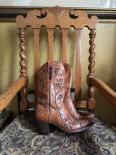 Load image into Gallery viewer, Vintage Tattoo “Heart of a Cowgirl” Leather Cowboy Boots (7)
