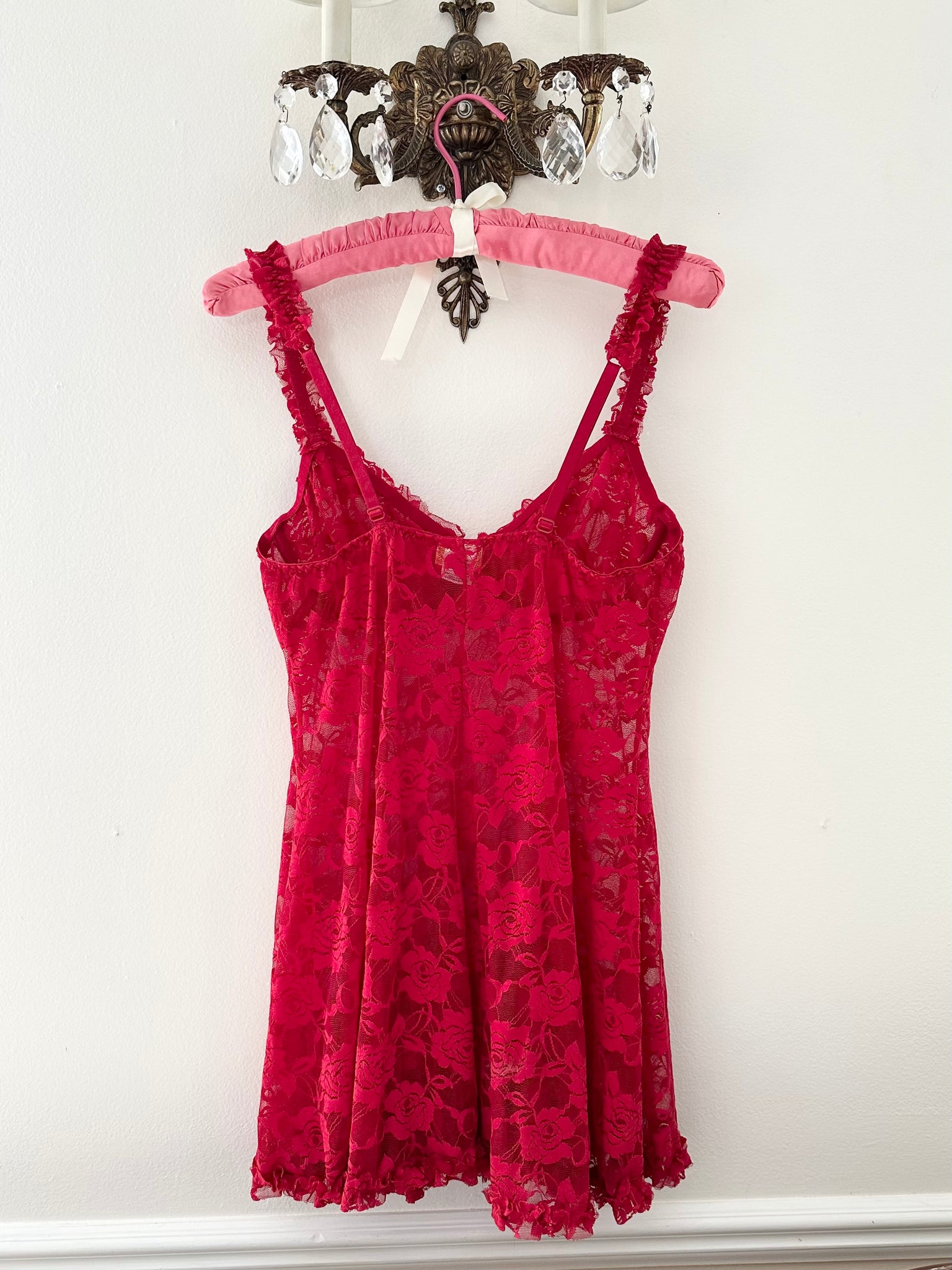 1990s Mona Rose Madison Beer Lace Slip Mini Dress (M) Amethyst Lullabies 1990s Mona Rose Madison Beer Lace Slip Mini Dress (M) Amethyst Lullabies