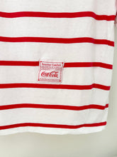 Load image into Gallery viewer, 1986 Coca-Cola Red &amp; White Striped Single Stitch T-Shirt (M)
