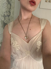 Load image into Gallery viewer, Whimsical Pink 50s Butterfly Embroidered Nightgown (M)
