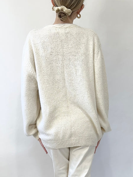 Vanilla Bean Lux Blend Cardigan Sweater (M)