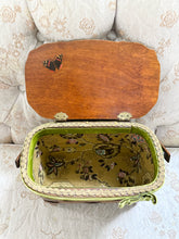 Load image into Gallery viewer, 1970s Handmade Floral Butterfly Basket Purse
