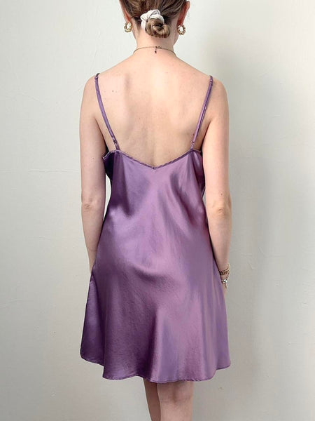 Vintage Victoria’s Secret Plum Silk Mini Slip Dress (M)