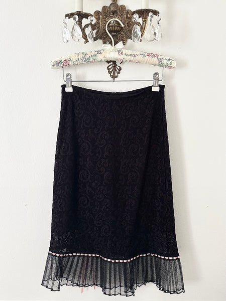 90s Betsey Johnson Midi Ribbon Skirt (XS)