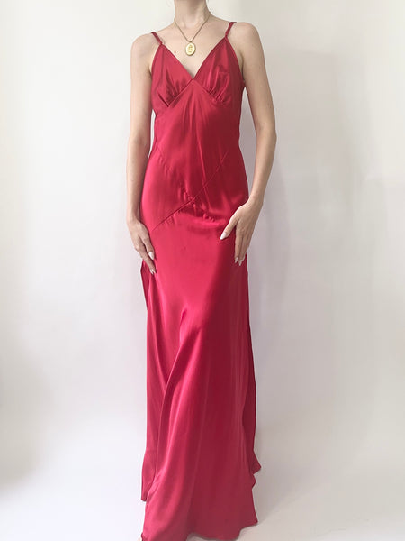 Victoria’s Secret Red Pure Silk Slip Gown (XS)