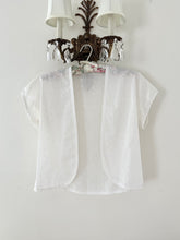 Load image into Gallery viewer, White Cotton Eyelet Vintage Bolero Vest (S)
